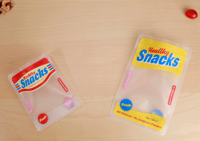 Retro Re-usable Snack Zipper Bags
