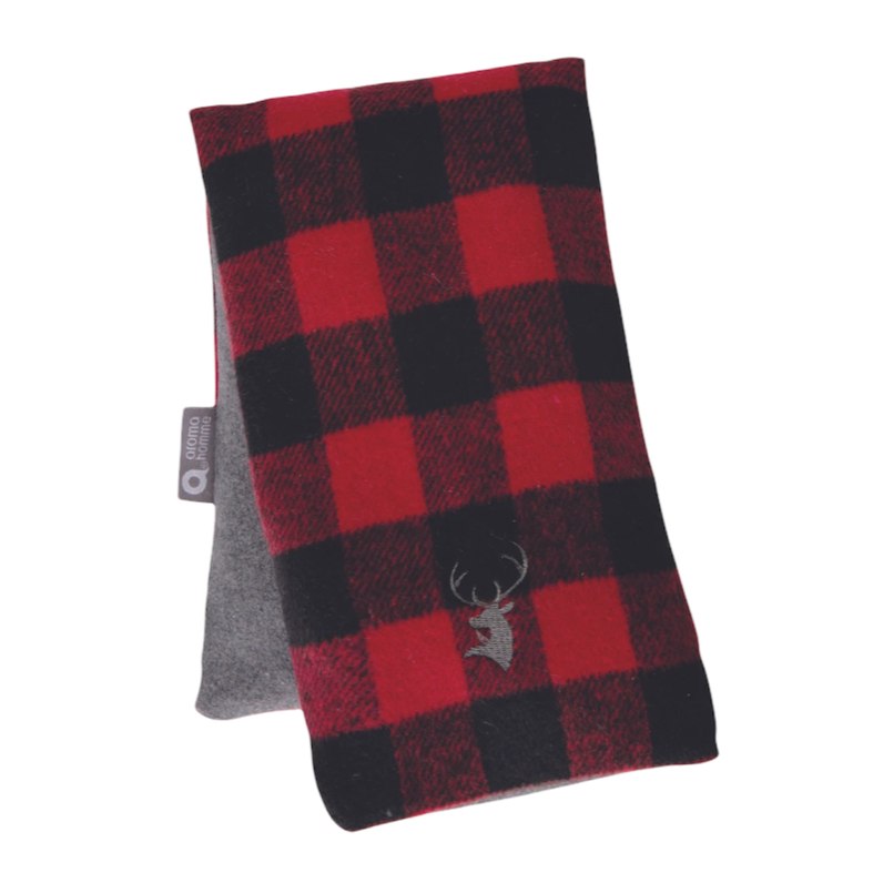 Red and Black Plaid Highland Stag Microwaveable Neck Wrap main