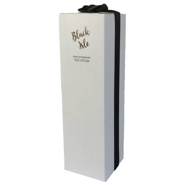 Old School Beauly Black Isle Reed Diffuser gift boxed with ribbon front
