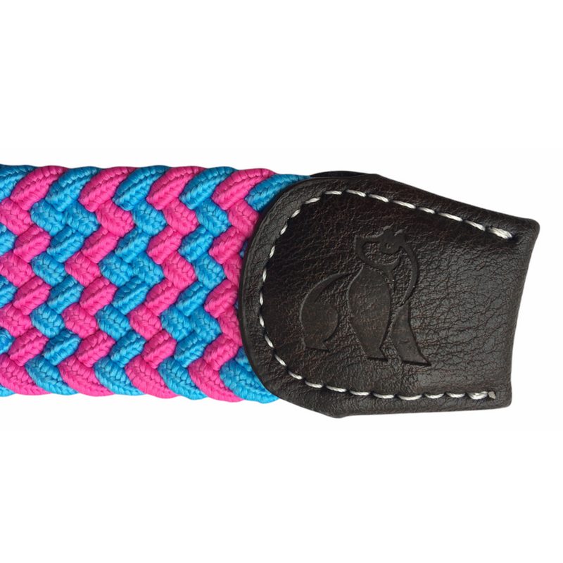 Repreve Woven Belt Blue & Pink Zigzag SP-RWB-28 end