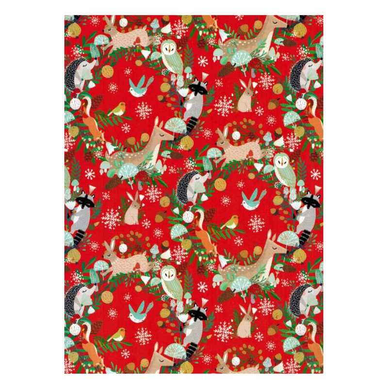 Roger La Borde Animal Wreath Gift Wrap GWX211 front