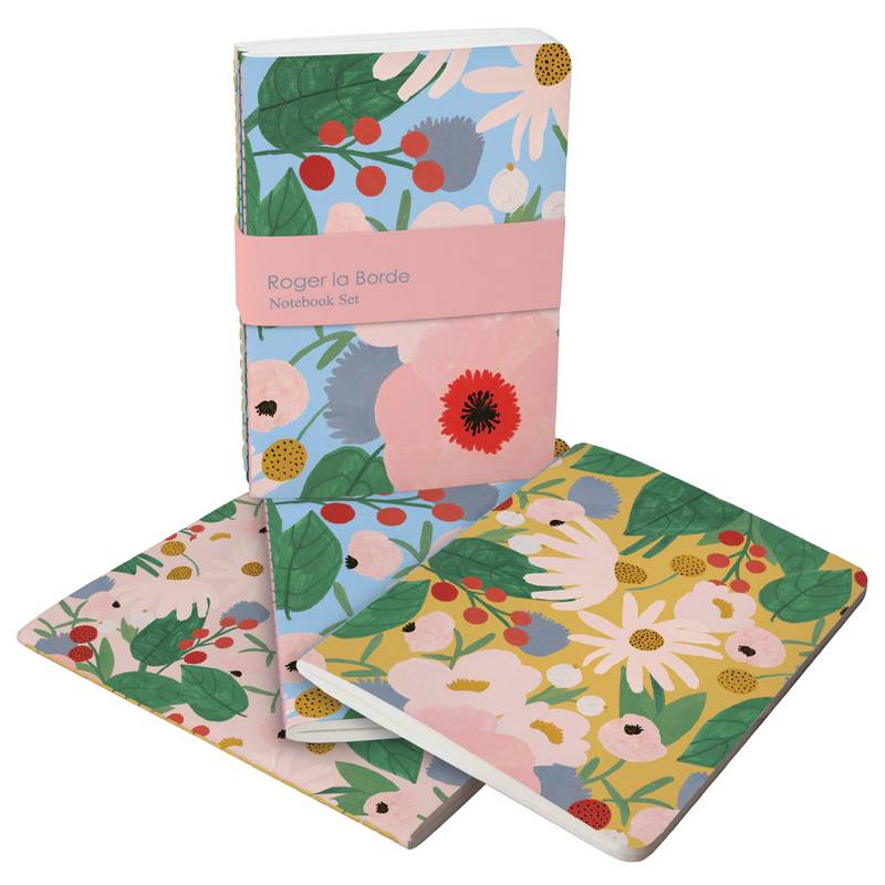 Roger La Borde Big Pink Flowers Notebook Set A6E068S main
