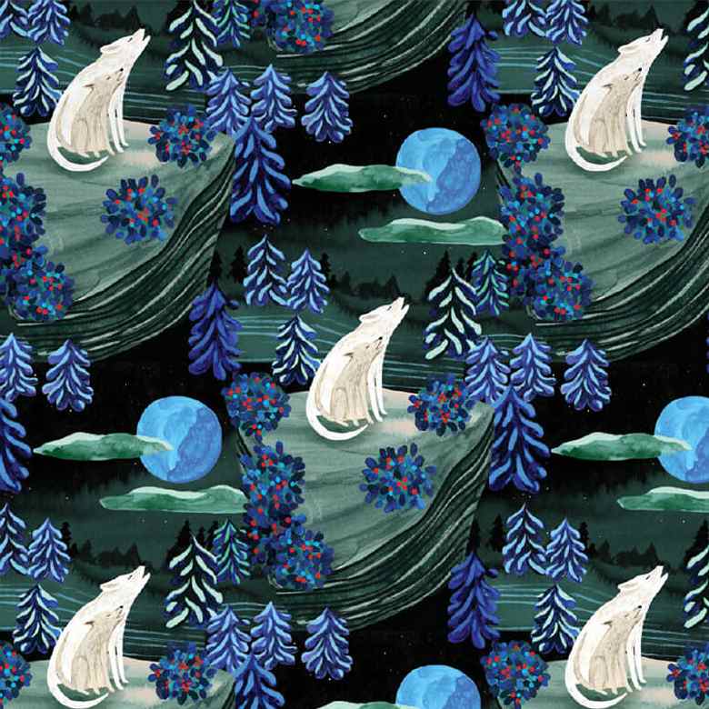 Roger La Borde By The Light Of The Moon Christmas Gift Wrapping Paper GWX214 front