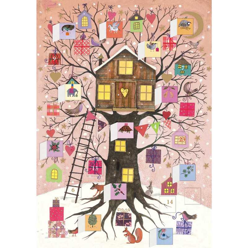 Roger La Borde Christmas Treehouse Advent Calendar Card ACC084 front