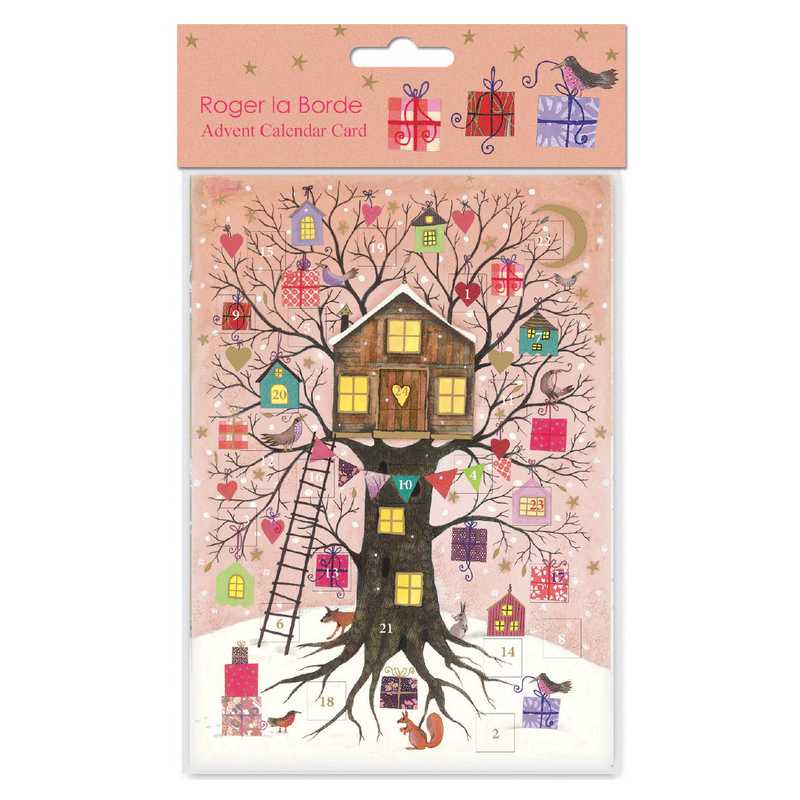 Roger La Borde Christmas Treehouse Advent Calendar Card ACC084 in package