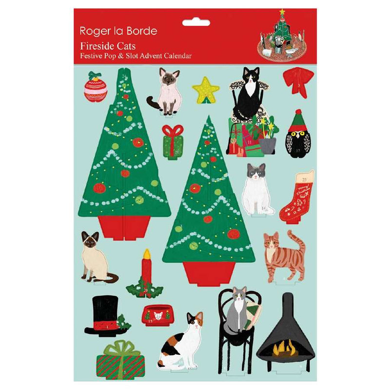 Roger La Borde Fireside Cats Pop & Slot Advent Calendar POP063 packaged