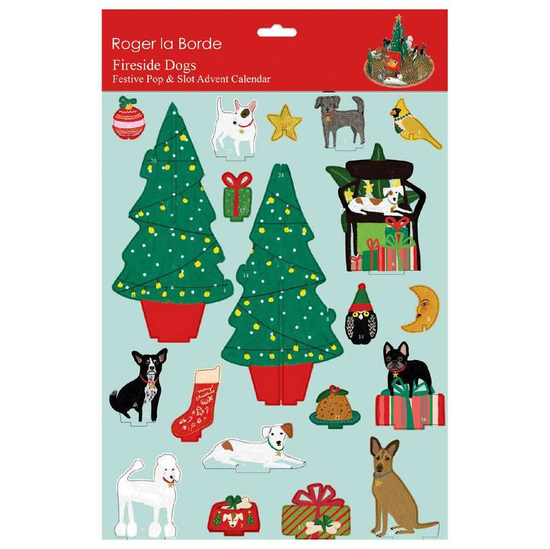 Roger La Borde Fireside Dogs Pop & Slot Advent Calendar POP064 package
