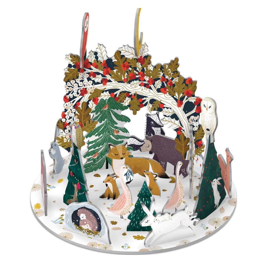 Roger La Borde Frosty Forest Pop & Slot Calendar POP072 assembled