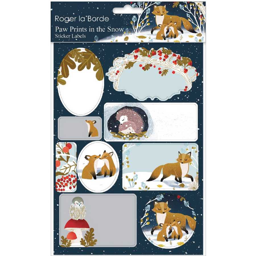 Roger La Borde Frosty Forest Sticker Labels Sheet ST060