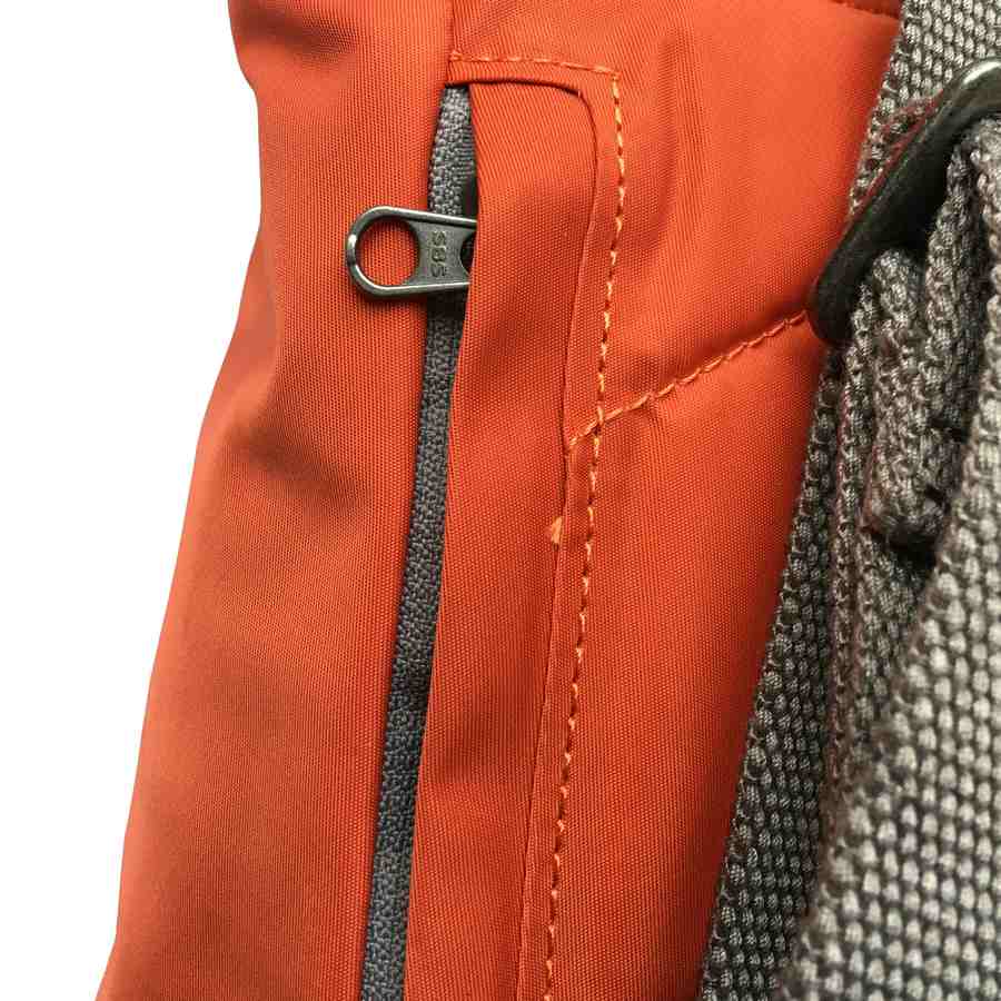 Roka Backpack Canfield B Medium Tangerine zip detail