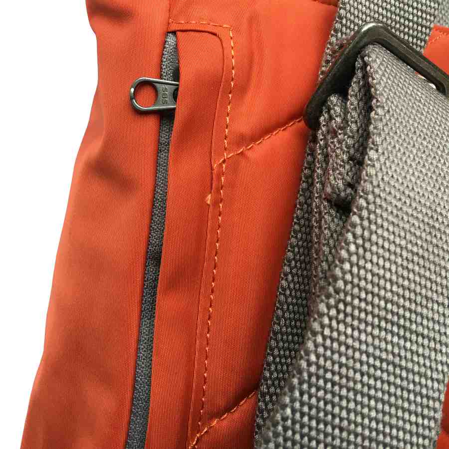 Roka Backpack Canfield B Small Tangerine side zip