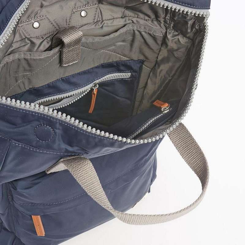 Roka Backpack Canfield B Sustainable Small Midnight Blue inside