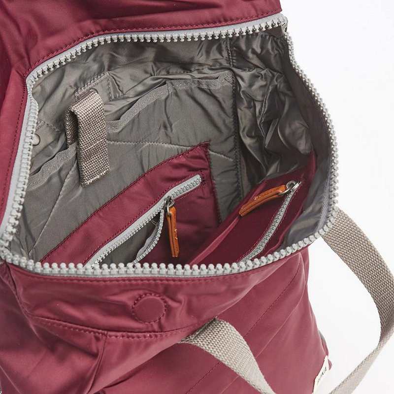 Roka Backpack Canfield B Sustainable Small Plum inside