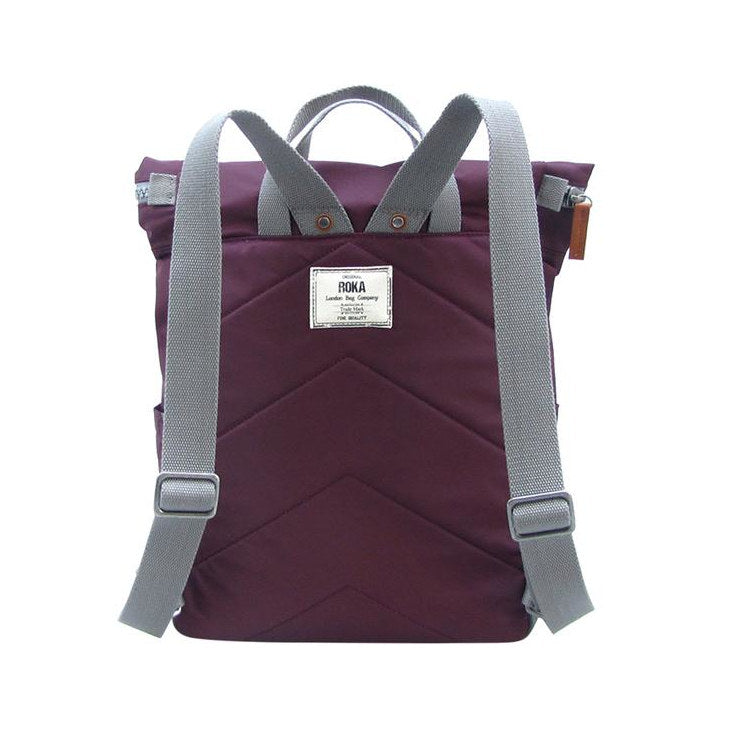 Roka Bags Canfield B Plum Backpack Medium Back