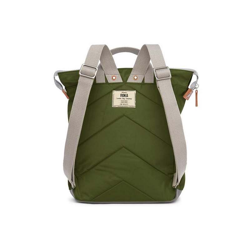 Roka Bantry B Sustainable Backpack Medium Avocado back