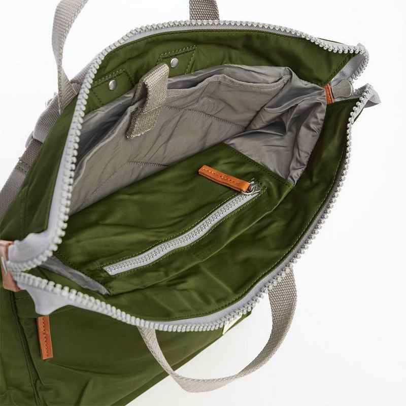 Roka Bantry B Sustainable Backpack Medium Avocado inside