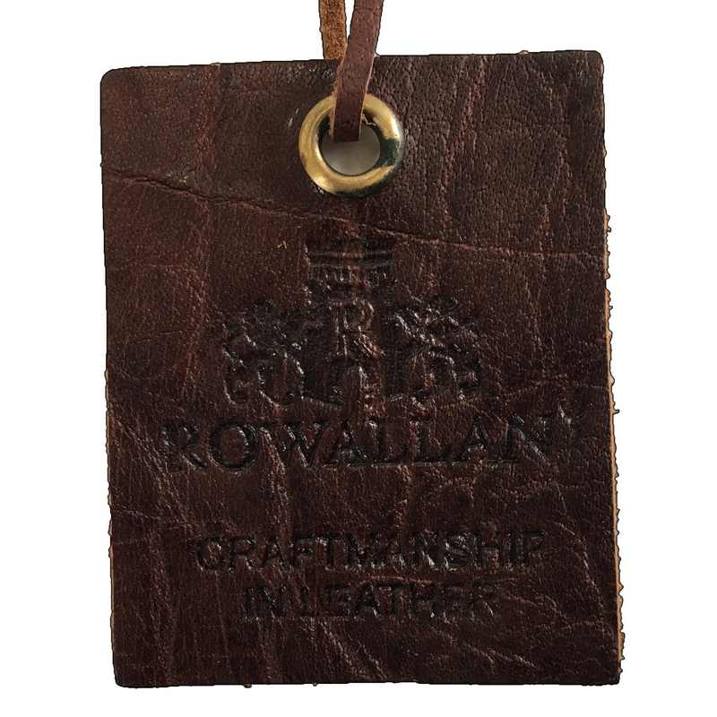 Rowallan Bag Bronco Cognac Half Flap Double Gusset Bag Mini tag