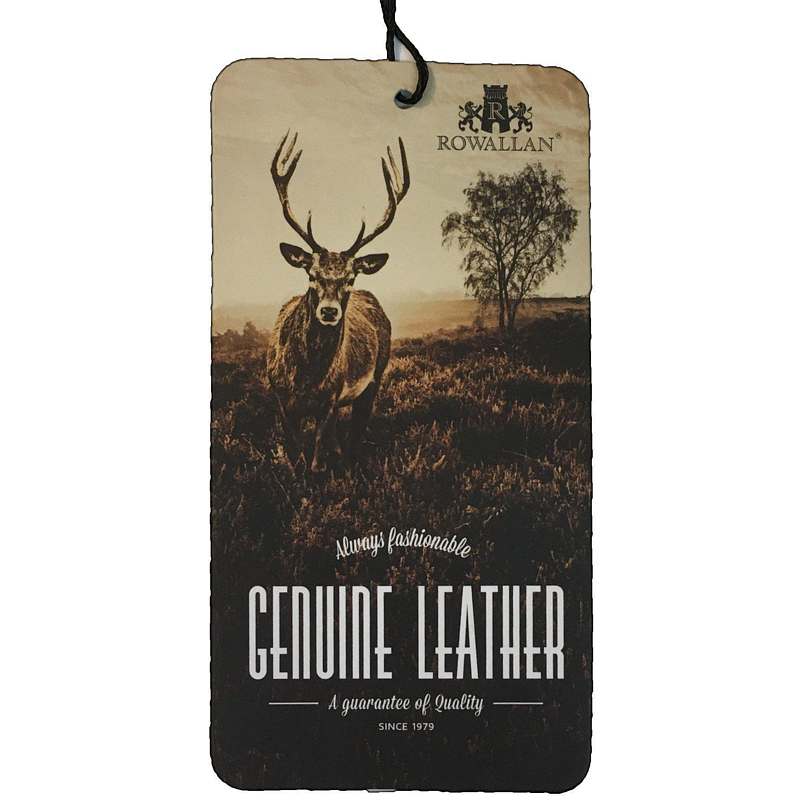 Rowallan Genuine Leather label