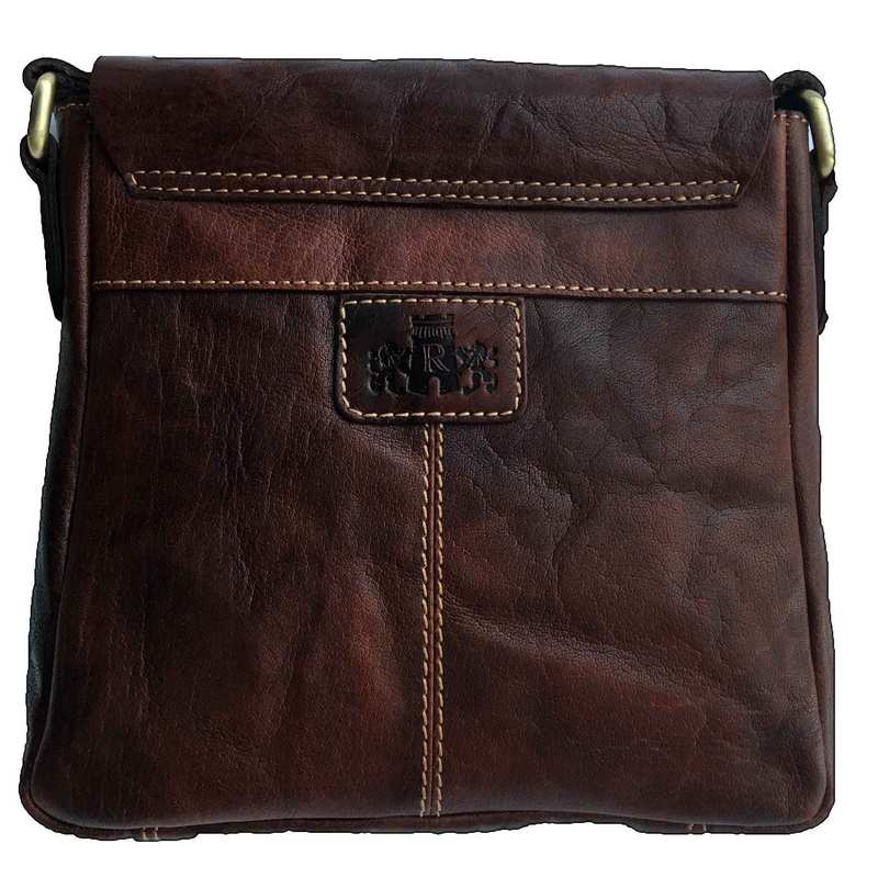 Rowallan Of Scotland Bronco Cognac Small Half Flap Bag back