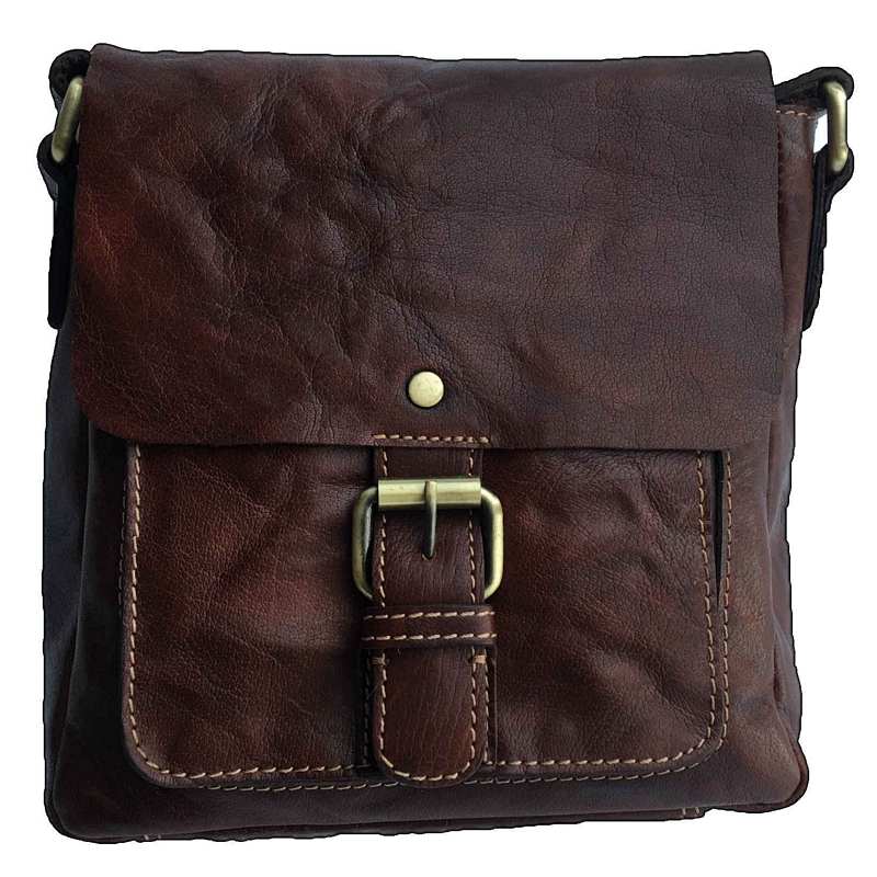 Rowallan Of Scotland Bronco Cognac Small Half Flap Bag front