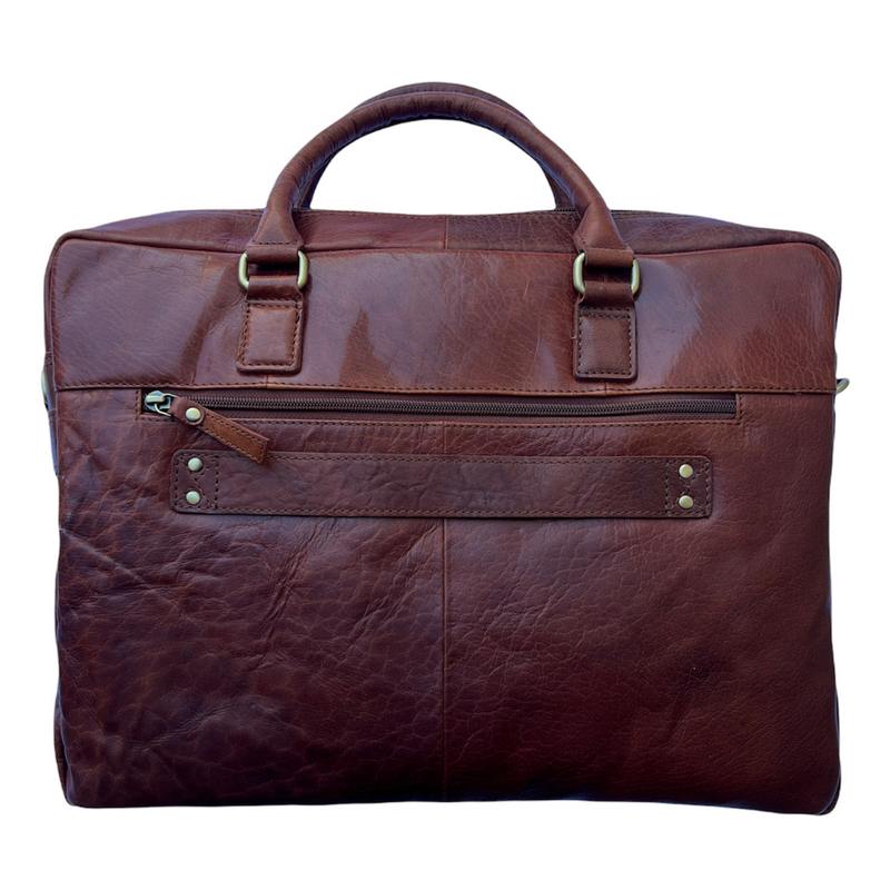 Rowallan Of Scotland Bronco Cognac Stitch Continental Bag 31-1590-18 back