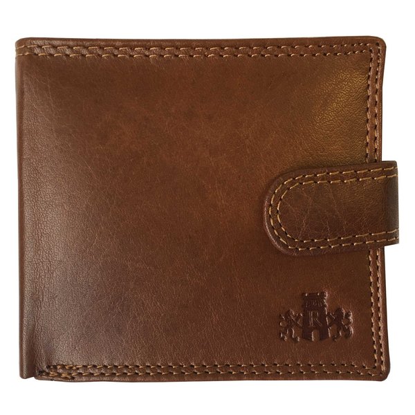 Rowallan Of Scotland Lancaster Tan RFID Triple Wallet front