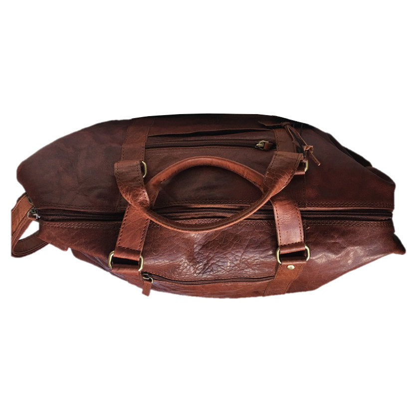 Rowallan Of Scotland New Conquest Cognac Weekend Bag 34-1549/18 top