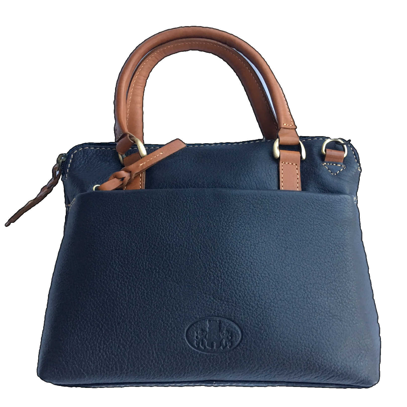 Rowallan Of Scotland Prelude Navy Small Grip Shoulder Bag front