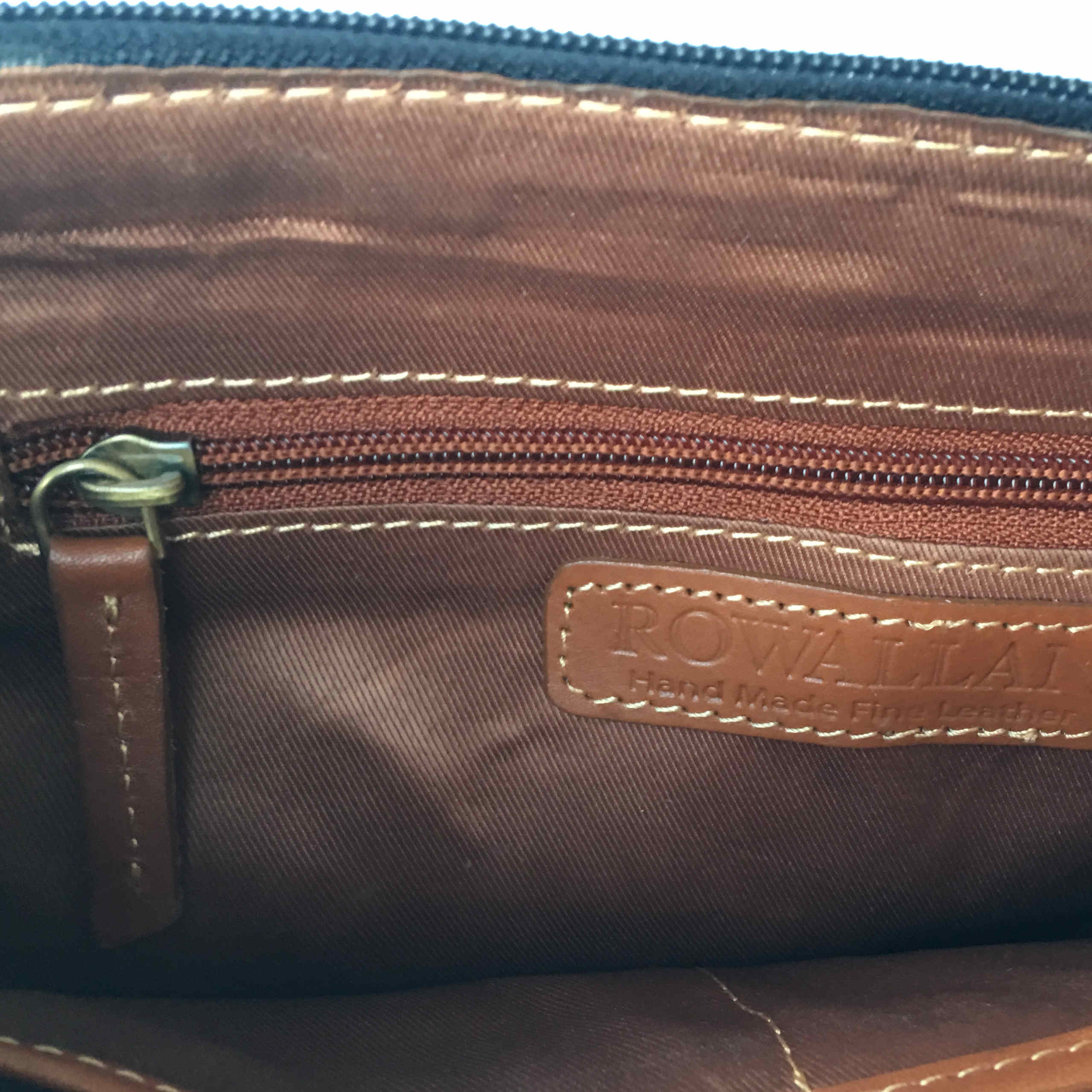 Rowallan Of Scotland Prelude Navy Small Grip Shoulder Bag inside