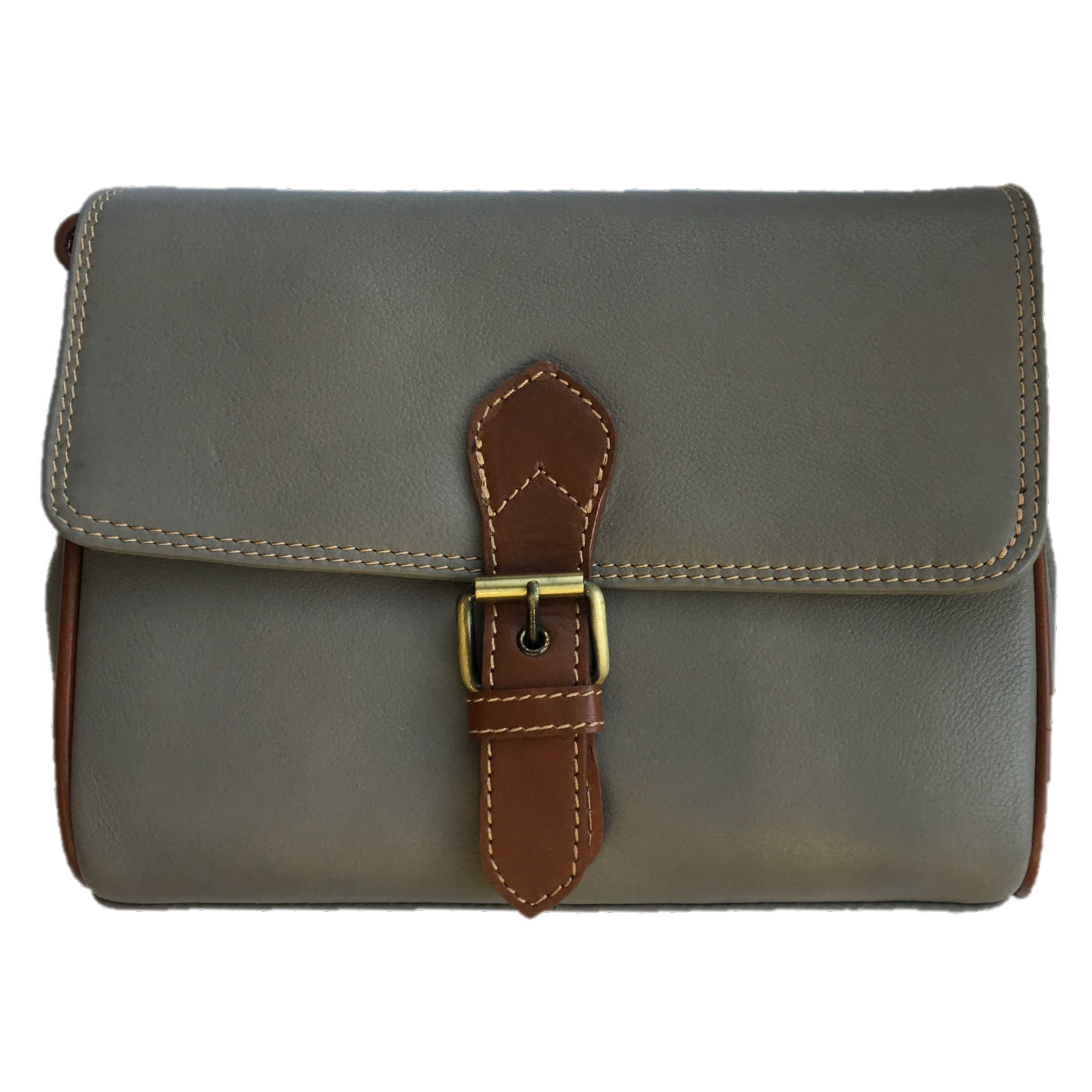 Rowallan Of Scotland Prelude Taupe Half Flap Shoulder Bag front