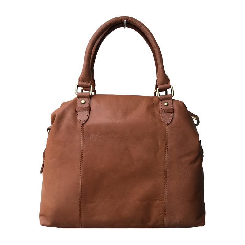 Rowallan Of Scotland Sultan Tan Twin Buckle Bag back