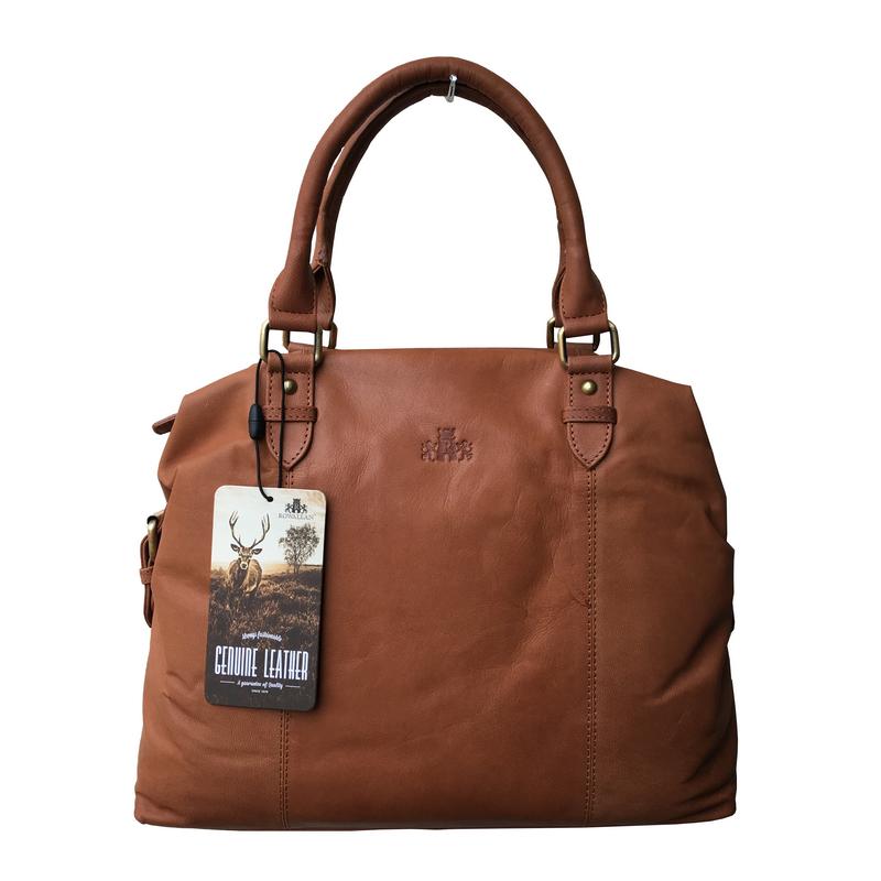 Rowallan Of Scotland Sultan Tan Twin Buckle Bag front