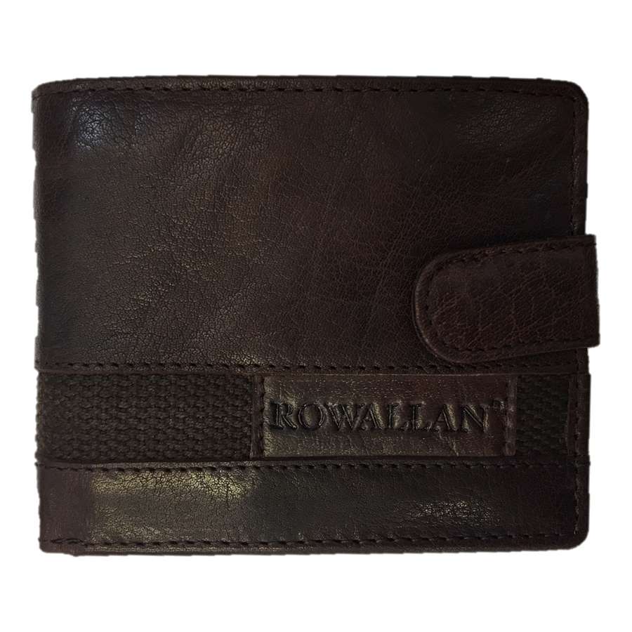 Rowallan of Scotland Panama Brown Tabbed Flip Out Wallet front