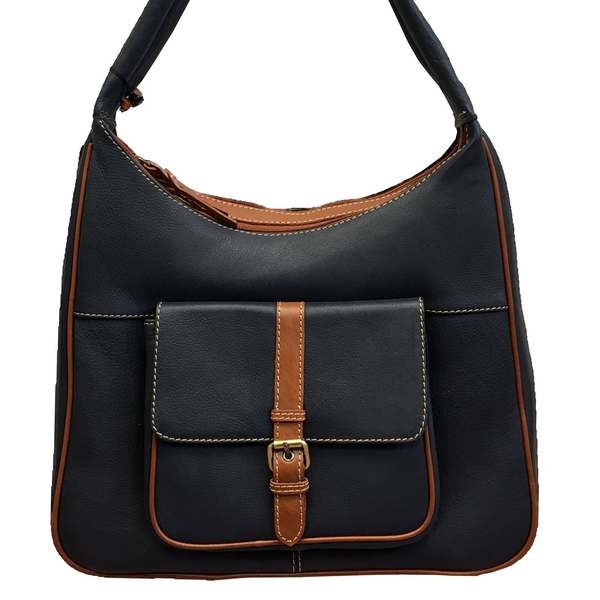 Rowallan of Scotland Prelude Navy Scoop Top Bag 31-9283-03 hanging front