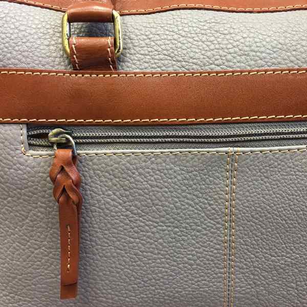Rowallan of Scotland Prelude Taupe Twin Grip Handle Handbag 31-9290-44 detail