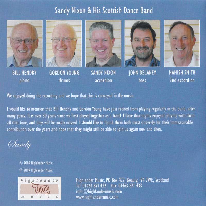 Sandy Nixon & His Scottish Dance Band - The Silver Spire CD back