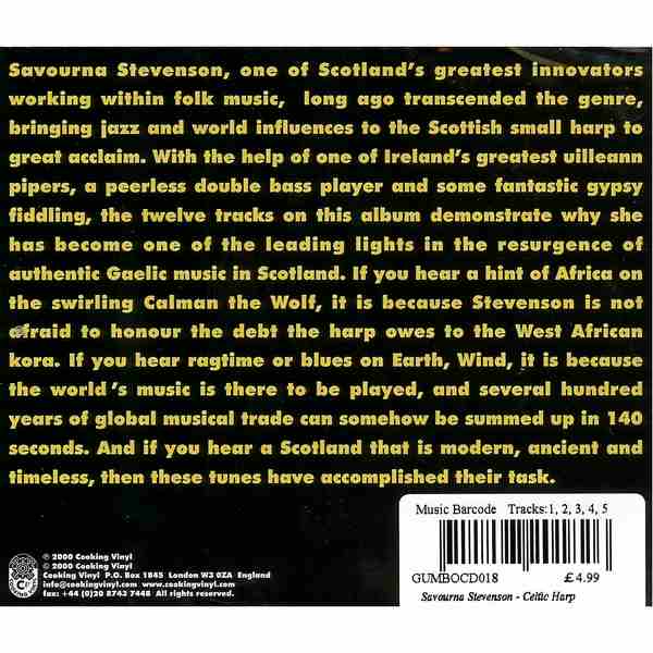 Savourna Stevenson - Celtic Harp CD back cover