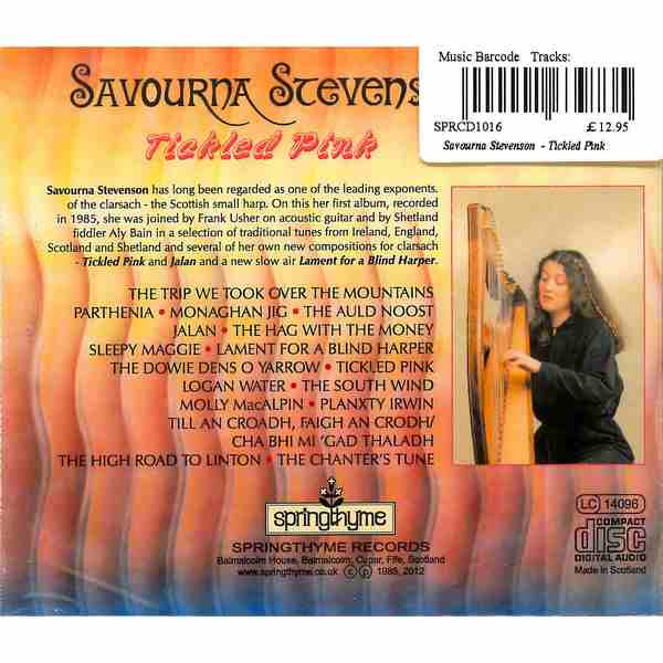 Savourna Stevenson - Tickled Pink CD back cover