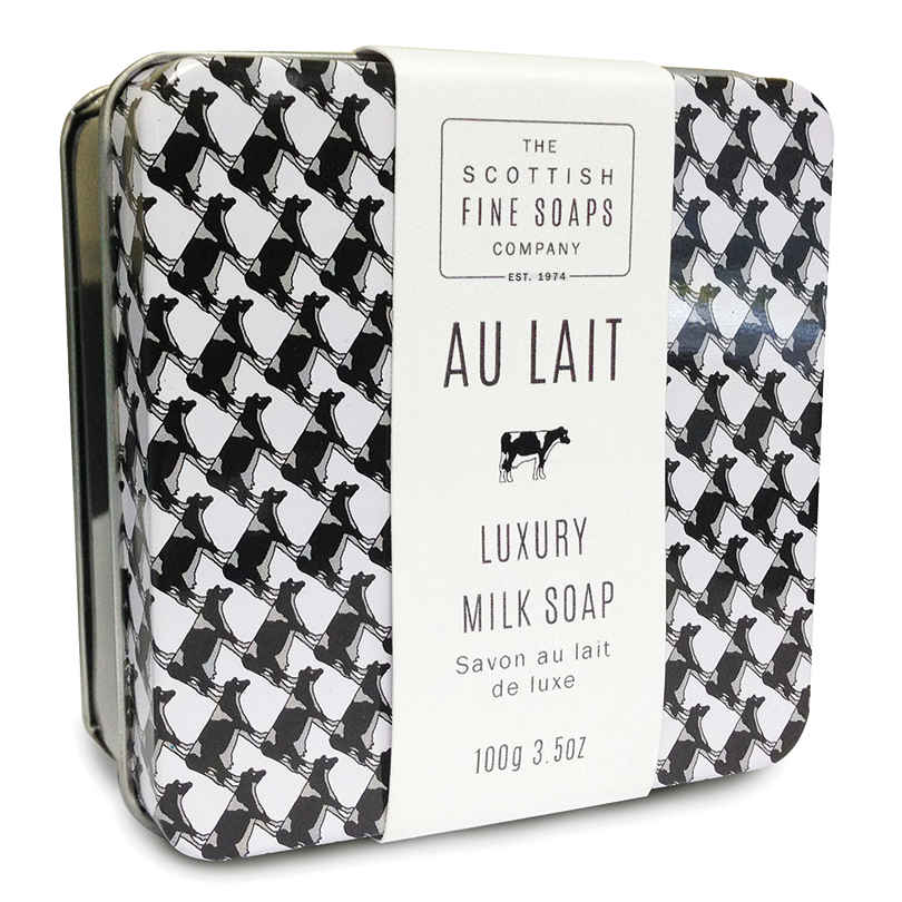 Scottish Fine Soaps Au Lait Soap in a Tin A01617 front