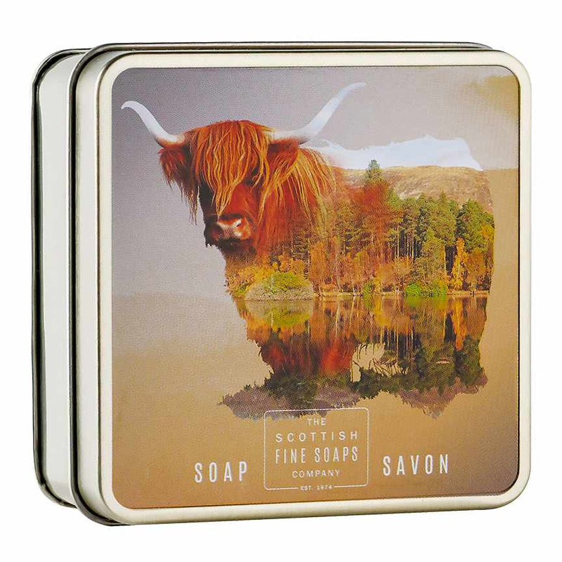 Scottish Fine Soaps Highland Cow Soap In A Tin A01288