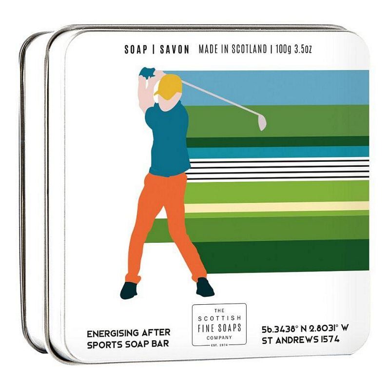 Scottish Fine Soaps Sports Soap in a Tin Golf front