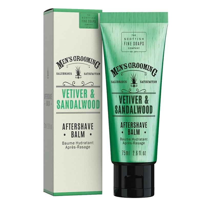 Scottish Fine Soaps Vetiver & Sandalwood Aftershave Balm A03211 front