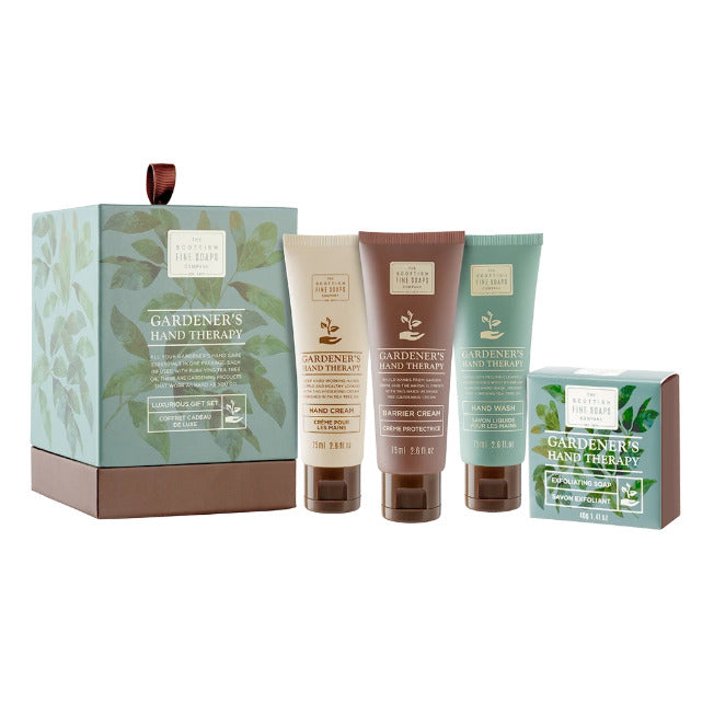 Scottish Fine Soaps Gardener's Hand Therapy Gift Set contents displayed