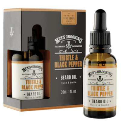 Scottish Fine Soaps Men's Grooming Beard Oil: Thistle & Black Pepper