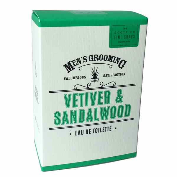 Scottish Fine Soaps Men's Grroming Vetiver & Sandalwood Eau De Toilette front