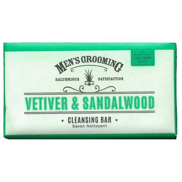 Scottish Fine Soaps Men's Grooming Vetiver & Sandalwood Soap front