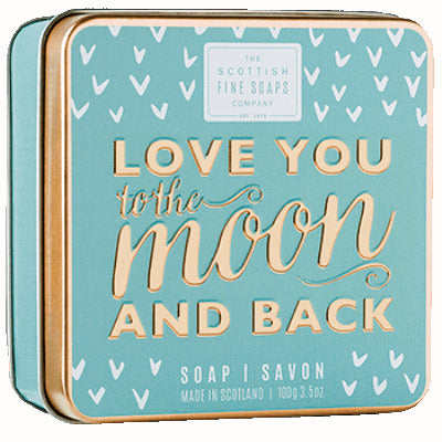 Scottish Fine Soaps Sweet Sayings Soap In A Tin - Love You To The Moon And Back