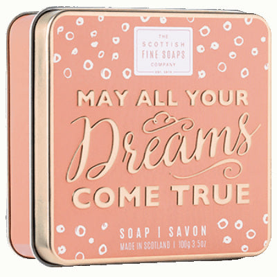 Scottish Fine Soaps Sweet Sayings Soap In A Tin - May All Your Dreams Come True