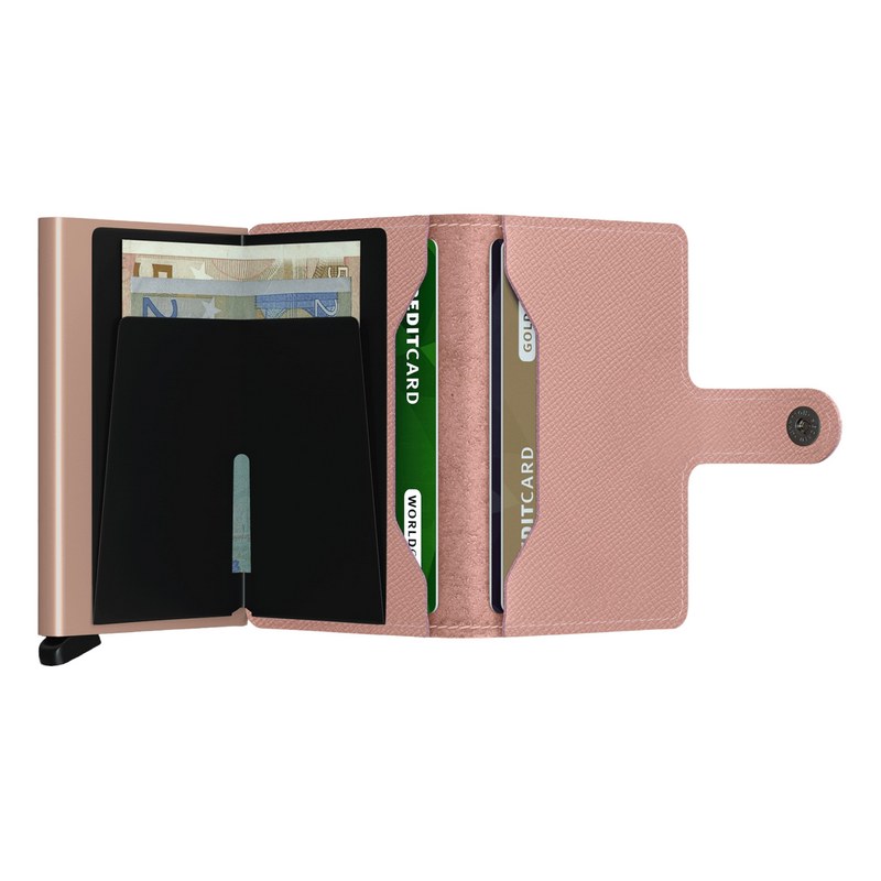 Secrid RFID Mini Wallet Crisple Rose MC-Rose fully open