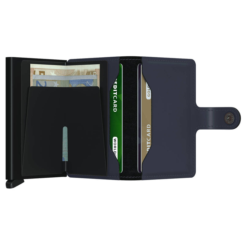 Secrid RFID Mini Wallet Night Blue fully open